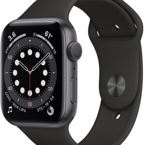 Apple Watch Series 6 44mm GPS – Space Gray Aluminum Case with Black Sport Band