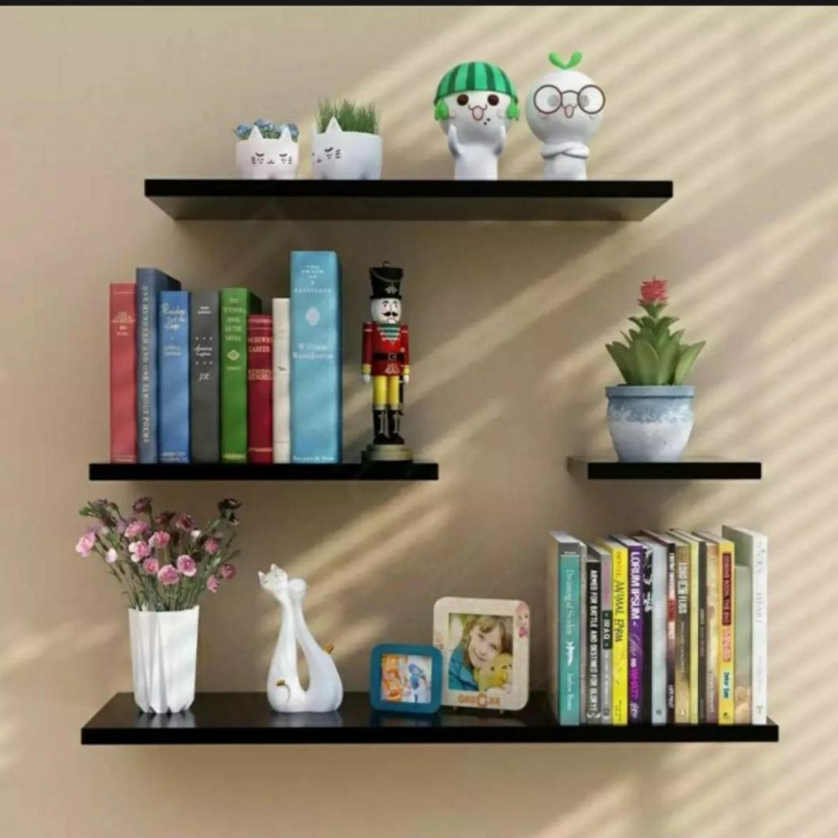 Stylish Wood Wall Shelves: Book Storage Rack for Home-modernwearspk-price-pakistan