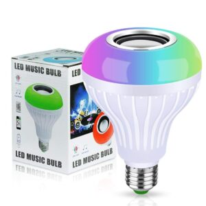 Remote Control Bluetooth Speaker Multi Color light bulb Smart LED/12W-modernwearspk-price-pakistan