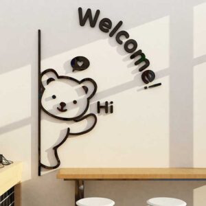 Black Wooden Panda: 3D Wall Art-modernwearspk-price-pakistan